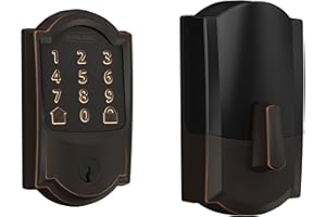 Schlage Encode Smart WiFi Deadbolt with Camelot Trim in Aged Bronze (BE489WB CAM 716)