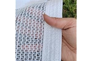 GENERIC Filet D'ombrage, Voile D'ombrage 50% Sunblock Tissu D'ombrage Blanc HDPE Filet Résistant pour Serre 1X2.0 m 2x2.0 m 5x8.0 m 2x6.0 m 3x6.0 m 3x5.0 m 4x5.0 m 3x8.0m(3x4.0m(9.8x13ft))