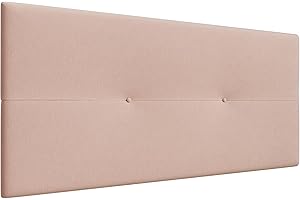 LA WEB DEL COLCHON - Cabecero tapizado Julie para Cama de 105 (115 x 55 cms) Rosa Palo Textil Suave
