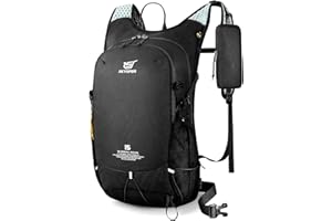 SKYSPER 15L Mochila Pequeña de Senderismo, Mochila Trekking con Bolso para Teléfono Desmontable para Hombres Mujeres Macuto de Viaje Casual