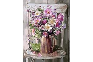 AIKEWO Paint by Numbers for Adults,Flowers DIY Oil Painting by Numbers on Canvas for Gift and Home Decor 12X16 Inch (30x40cm)