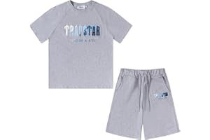 BIXPAK Uomo Tuta Trapstar Corta Estiva Maglietta con Pantaloncini con Ricamo di Asciugamani Logo Trapstar Shooters Set Tuta Trapstar London Estiva