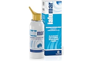 Ialumar, Detersione quotidiana del Naso di Adulti e Bambini, Soluzione Isotonica Spray con Acqua di Mare e Acido Ialuronico, 100 ml