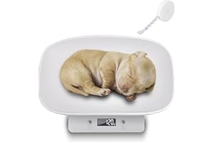 Balance numérique pour petits animaux de compagnie : Nizirioo Petite balance pour animaux de compagnie Balance bébé Balance d'alimentation Grammes et onces 15 kg avec précision ± 1 gramme Bol amovible