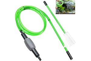 URHELP Aquarium Reiniger, Mulmsauger Aquarium Zubehör, Aquarium Sauger für Aquarium Wasserwechsel und Filter Sandreinigung
