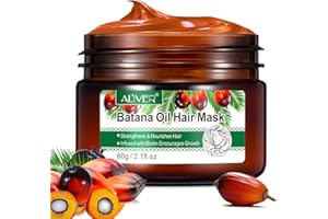 ROONGDUUDLL Batana Oil Hair Mask for Hair Growth, 100% Natural Growth Oil, Batana Organic Prevent Hair Loss with Rosemary and Biotin, Helps with Frizz, Split Ends, Texture & Shine for Men & Women - 60g