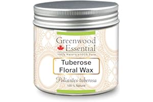 Greenwood Essential Cire florale de tubéreuse pure (Poliantes tuberosa) 100 % naturelle de qualité thérapeutique 50 g