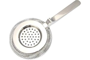 COCKTAIL7 Colador de cóctel de acero inoxidable para vidrio mezclado y coctelera negro pistola de metal (4 colores disponibles)