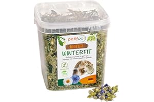 petifool Winterfit 430 g – Complément Alimentaire pour rongeurs – Nourriture Naturelle pour rongeurs pour Lapins, cochons d'Inde, Hamsters, Chinchilla et Plus Encore – sans additifs artificiels – 100
