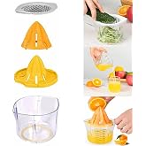 AEE&reg; 4 Par&ccedil;a Rendeli &Ouml;l&ccedil;ekli Limon Portakal Narenciye Sıkacağı Hazneli Rende
