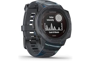 Garmin Instinct Solar Surf Edition - Montre GPS de plein air robuste avec chargement à l'énergie solaire et fonctions de surf dédiées - Pipeline