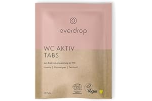 ‎EVERDROP everdrop WC-AKTIV-TABS 20Stück, TIEFENREINIGUNG DANK PROBIOTIKA, 100% Inhaltsstoffe natürlichen Ursprungs