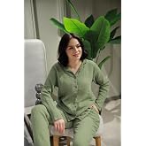 Doğal Pamuk Uzun Kollu M&uuml;slin Kadın Pijama Takımı Rahatlık ve Şıklık Bir Arada!