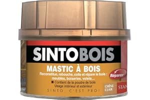 SINTO SA 33751 PWA20027 Mastic SINTOBOIS + Tube durcisseur Chêne Clair-Boite 500 ml-33751