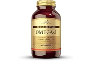Solgar Triple Strength Omega 3, Supports Brain and Eyes, Heart Health Friendly, Fish Oil, Brown, 100 Count (Pack of 1)