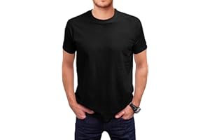 Love My Fashions Men's Round Neck Short Sleeves Plain T-Shirt