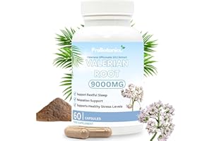PROBOTANICS Organic Valerian Root for Sleep | 900mg Per Serving (10:1 Extract Equiv. to 9000mg) High Strength Valeriana Officinalis Natural Herbal Supplement | Support Relaxation & Restful Sleep - 60 Capsules