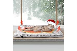 MORA PETS Self Heating Cat Bed Heated Cat Blanket Washable Warming Pet Pad Electric-Free Heat Bed Puppy Cushion Small Thermal Mat Reversible 56 x 43 cm