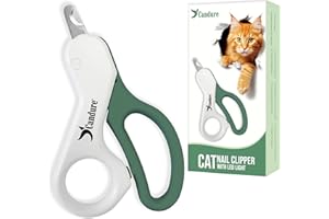 Candure Coupe Ongles Chien Pour Coupe Griffes Chien Et Coupe Ongle Chat- Acier Inoxydable Chien Toilettage Coupe Ongles Pour Animaux De Compagnie (Blanc et vert, Petit)