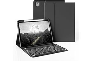 JKSML Etui na klawiaturę do iPad Air 11 cali M3/M2 (2025/2024) i iPad Air 5./4. generacji (2022/2020) 10,9 cala | tylna obudowa z TPU z uchwytem na rysik | zdejmowana klawiatura Bluetooth QWERTZ