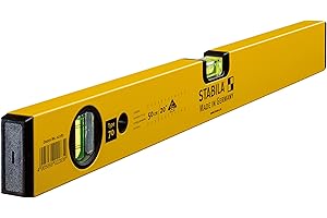 STABILA Niveau à bulle Type 70, 40 cm, profilé léger en aluminium, 1 fiole horizontale, 1 fiole verticale, Made in Germany