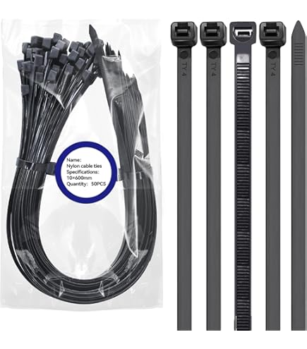 Netproshop Kabelbinder Lösbar - 100 Stück, 7,6x350 Mm, Naturfarben, Max. 22 Kg Zugfestigkeit, Polyamid 6.6