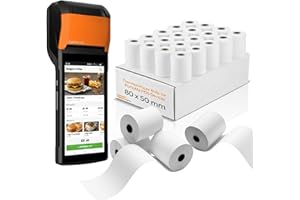 RAP GLOVES 80 x 50 mm Thermal Receipt Rolls Pack of 40 BPA-Free POS Till Paper for Just Eat, Uber Eats & Mobile Card Machines. Clear, Fast & Reliable Portable Printer Cash Receipt Rolls.