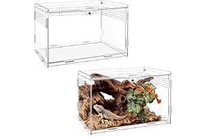 20 x 12 x 12 cm genomskinlig akryl snigel terrarium