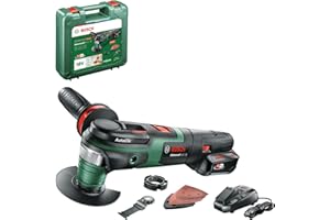 Bosch 603104071 AdvancedMulti 18 Cordless Multifunction Tool with 18 V Lithium-Ion Battery, Green
