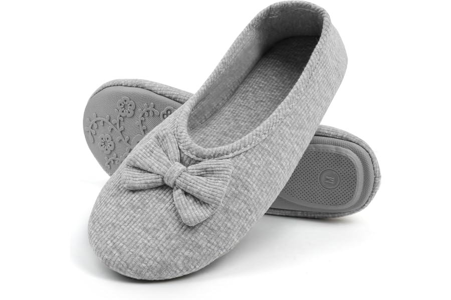 OFFCUP Women's Slippers House Shoes Slipper Ballerina Women House Slippers Memory Foam Winter Slippers Indoor Warm Plush Lightweight Cotton Shoes