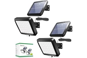 ‎BENMA BENMA Solarlampen für Außen, [2 Stück] 56 LEDs Solarleuchten 120° Superhelle Solar Wandleuchte mit Bewegungsmelder, IP65 Wasserdichte Garten Sicherheitswandleuchte mit 5m Kabel