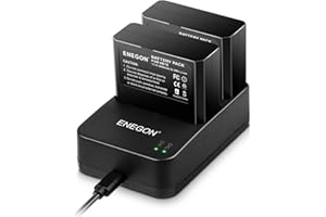 VB18, ENEGON Batería de Iones de Litio VB18 (Paquete de 2) y Cargador para Godox V850 V850II V860 V860C V860N V860II V860II-N V860II-C V860II-S V860II-F V860II-O y Neewer TT850 TT860 Speedlite Flash