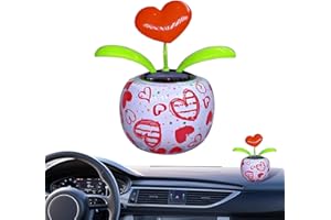 AZNEVER Wackelfigur Blume, Solar Wackelblumen Wackelfigur, Solar Tanzende Blume Solarblume, Auto Armaturenbrett Dekoration Innenraum Zubehör, Wackelfigur Wackelblume Tier Auto Armaturenbrett Ornament Büro