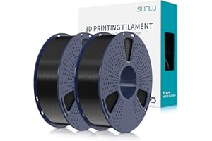 SUNLU Filament PLA Plus 3D 1,75 mm do drukarki 3D i długopisów 3D, 2 kg, tolerancja filamentu PLA+ ± 0,02 mm, kolor czarny
