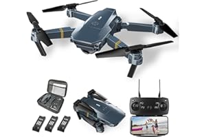 HUANCHENDA Drone avec caméra 720P débutant RC Quadcopter, drone pour enfants, FPV Live Video, Altitude Hold, One Key Take Off/Landing, 3D Flip. Cadeaux pour filles/garçons (Bleu)