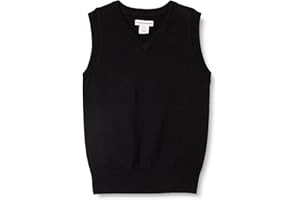 Amazon Essentials Jungen Pulloverweste aus Baumwolle mit V-Ausschnitt, Uniform