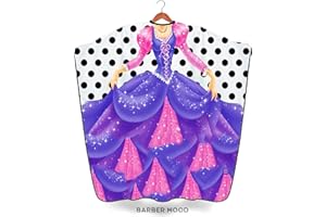 ‎BM BARBER MOOD Friseurumhang Kinder, Original Barbermood Barber Cape, Professional Hair Salon Kid Cape, Haarschneideumhang Kind, 90 cm x 120 cm, wasserfest, luftdurchlässig, einstellbar, washbar.