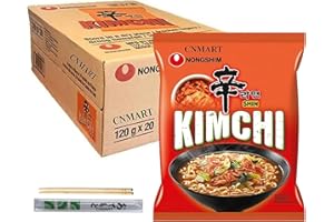 Nongshim Kimchi Instant Nudel Instantgericht Instantnudeln 120g (20er Pack) Enthalten Kostenlose CNMART-Essstäbchen