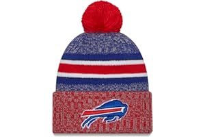 New Era NFL BUFFALO BILLS Official 2023 Colorway Sideline Knit Gorro de invierno, multicolor, Talla única