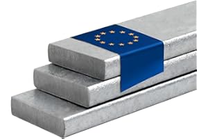 Stahl-Shop24 - Flachstahl verzinkt 20x5mm, 500mm Länge, feuerverzinkt Stahl S235JR+AR, Flacheisen für Konstruktionen, Metallprofile, Stahlplatten, Flachstangen, Metallstangen, Verzinkt Flachstahl