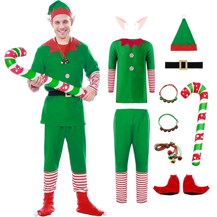 Générique Costume Elfe De Noël,Ensemble De Elfes Femmes