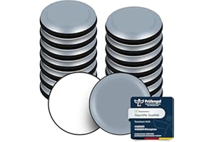 VABNEER Patins de Meubles, 16 Pièces PTFE Téflon Rondes Auto-adhésives Coulisses de Meubles Adaptés Aux Sols et Tapis Lisses (Ronds, 19 mm)