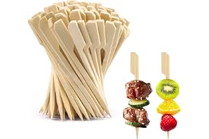 300 st träspett fingerfood spett 9 cm bambuspett, kebabspett trä, cocktailspett, mat, plock, grillspett, träspett för snacks