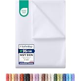 Utopia Bedding Top Sheet, Bed 150-266x26 cm - White | Oeko-Tex certified, brushed polyester soft microfibre flat sheet withou