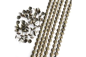 Let's Decorate Bandes de clous en forme de fleur en laiton pour meubles, bancs et canapés, punaises assorties - Accessoires de meubles à faire soi-même (G : fleur en laiton de 11 mm)