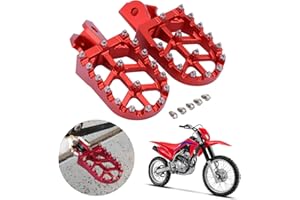 ANXIN Motorcycle Footpegs, Dike Bike CNC Foot Pegs Foot Pedals Rests for Surron/Light Bee/Sur Ron S/Sur Ron X/X160/X260 CRF150F CRF230F 2003-2017 - Red