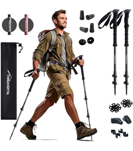 Canne De Marche Outdoor Alpenstock Carbon Fiber Walking Sticks