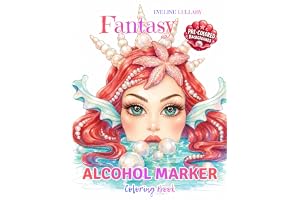 Alcohol Marker Coloring Book: for Adults and Teens Featuring Detailed Fantasy Scenes with Magical Mermaids, Ocean Creatures