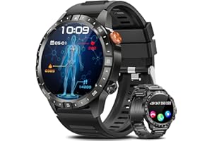 DEKELIFE 2024 Nuovo Smartwatch Uomo con Glicemia, 1,43" AMOLED Always-On Display, Orologio Fitness con Chiamate Bluetooth, 24/7 Monitor Sonno e Cardiofrequenzimetro, SpO2, 120+ Sportiva IP68, iOS Android