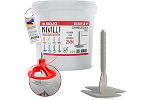 Nivilli SPINNY BIG PACK 700 x spinny tabs gwintowane kieszenie techniczne – profesjonalny system poziomowania, pomoc w układaniu płytek, płyt zewnętrznych, kamieni naturalnych. 2 mm szerokość